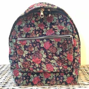 Chelsea28 backpack floral Rose gold black boho
